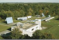 Aerial view of DLR solar facilities in Cologne